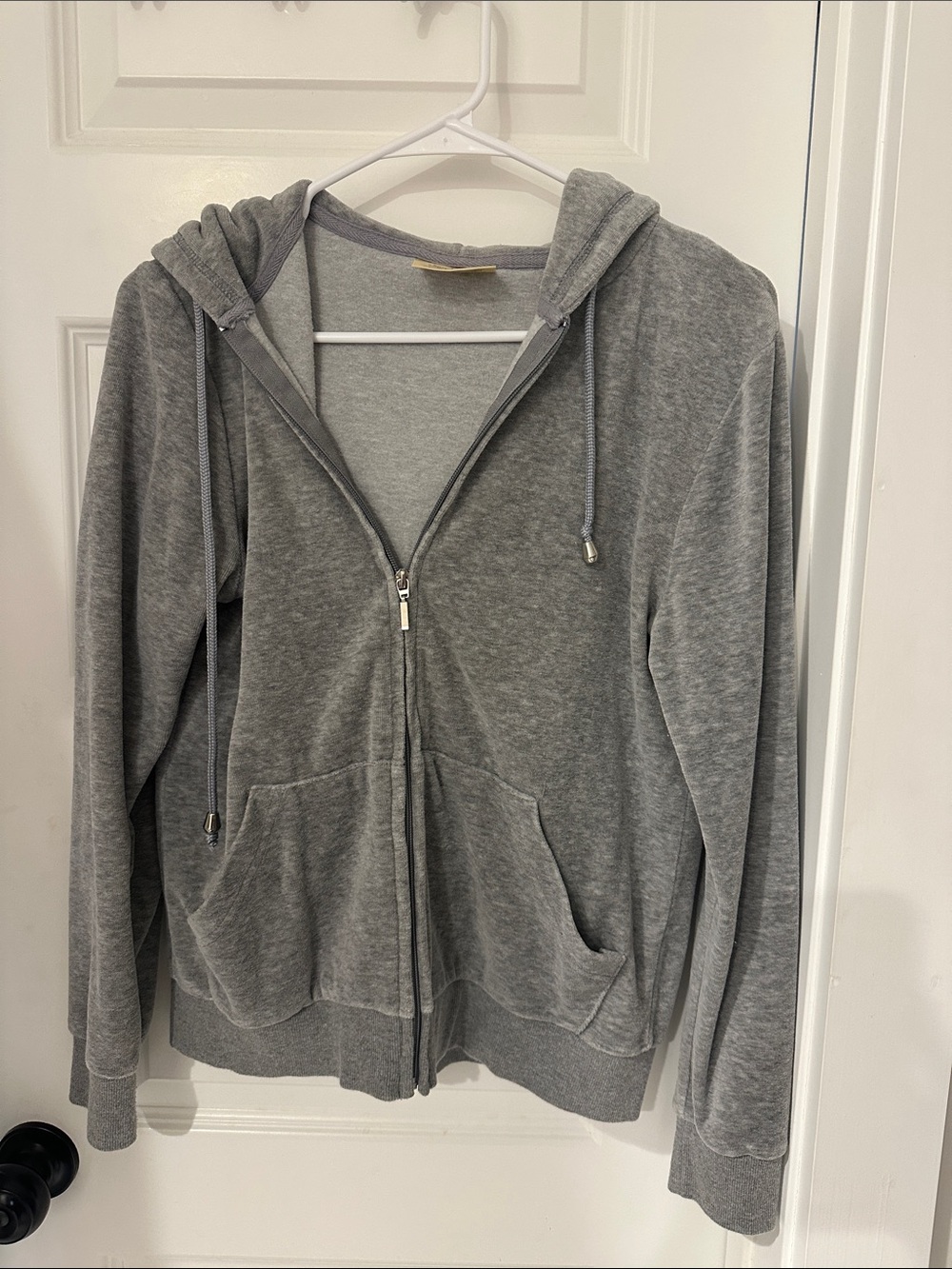 Classic Gray Zip-Up Hoodie Jacket - Women's Casual Coat